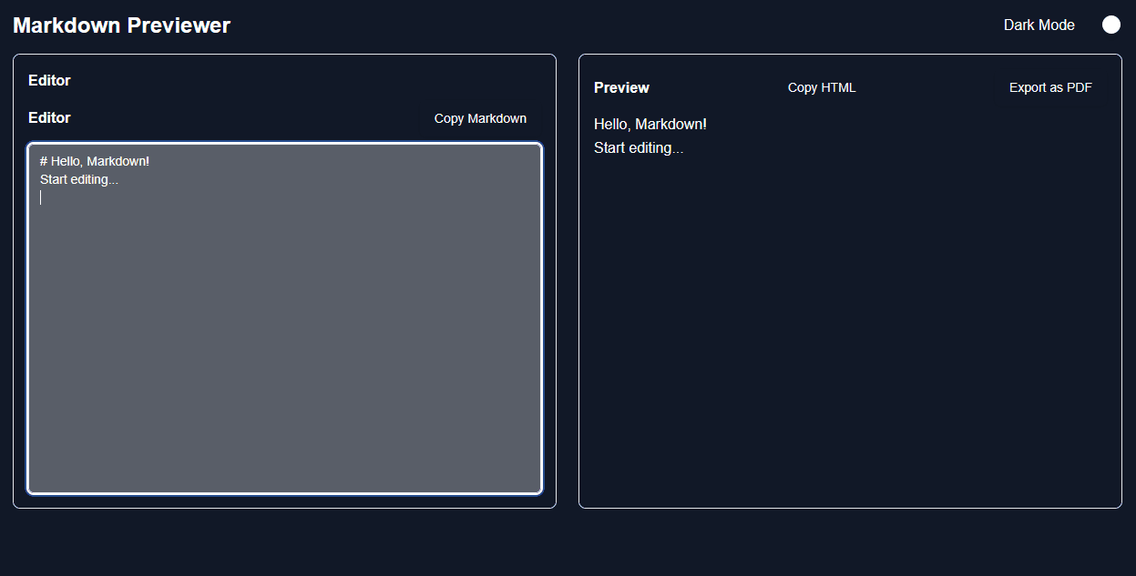 Markdown previewer - dev tool
